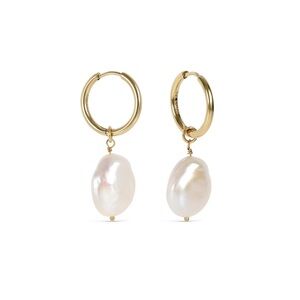 Hey Harper hoop Earrings gold and pearl